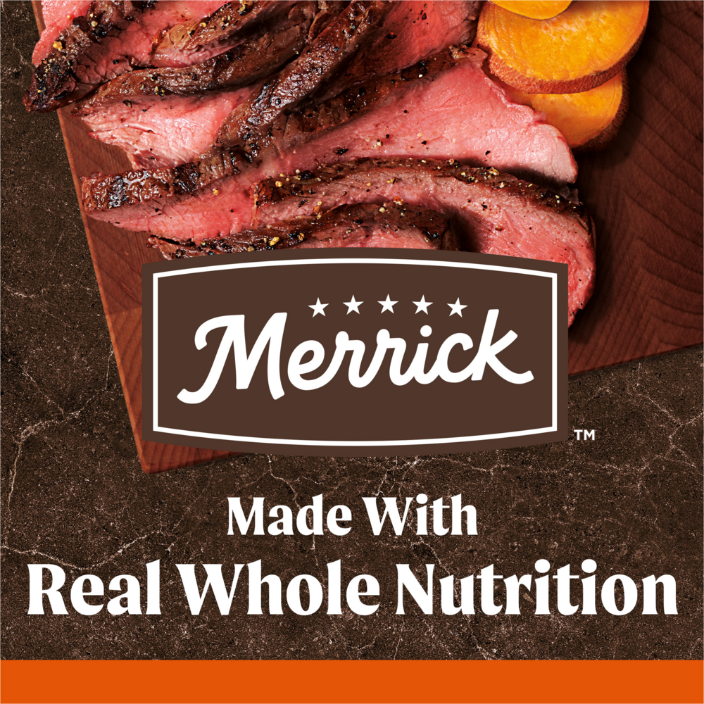 
                  
                    Merrick Premium Grain Free Dry Adult Dog Food Wholesome And Natural Kibble Real Texas Beef And Sweet Potato
                  
                