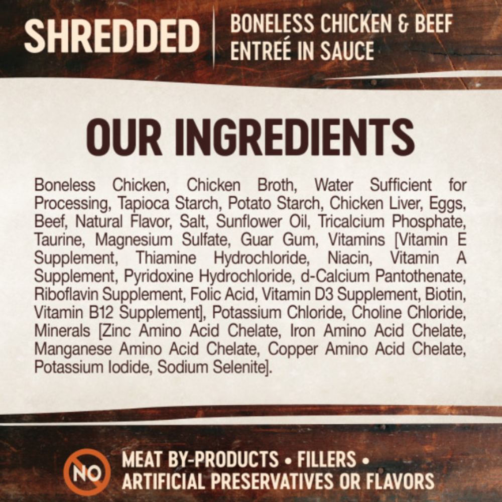 
                  
                    Wellness CORE Signature Selects Grain Free Canned Cat Food, Shredded Chicken & Beef Entree in Sauce
                  
                