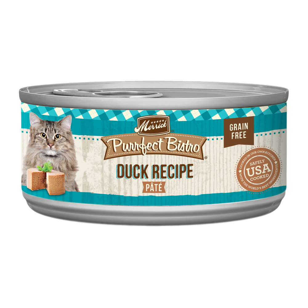 
                  
                    Merrick Purrfect Bistro Grain Free Premium Soft Canned Pate Adult Wet Cat Food, High Protein Duck Recipe
                  
                