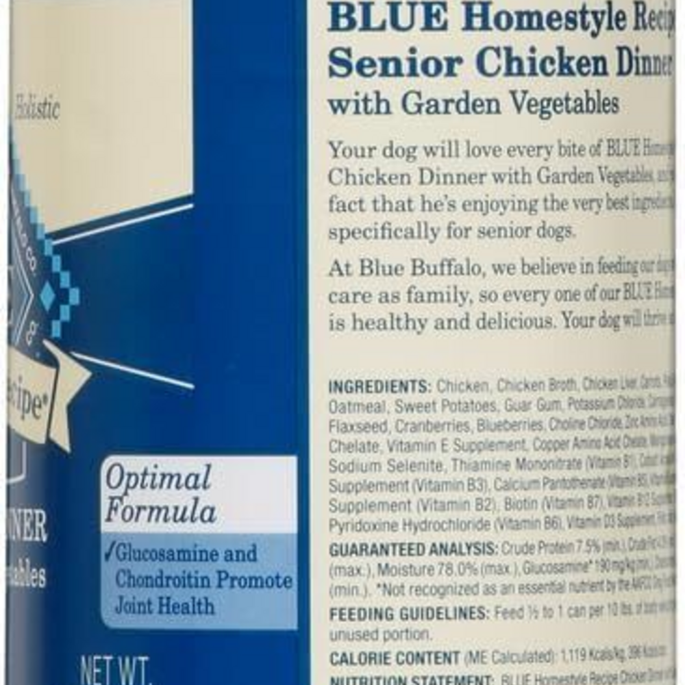 
                  
                    Blue Buffalo Homestyle Recipe Senior Chicken Dinner with Garden Vegetables Canned Dog Food
                  
                
