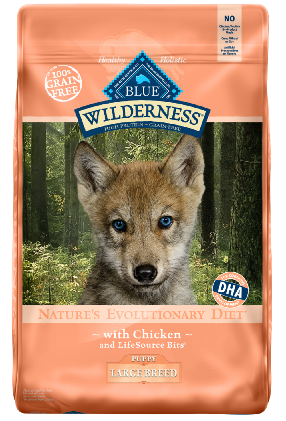 Blue Buffalo Wilderness Large Breed Puppy Grain-Free Chicken Recipe Dry Dog Food