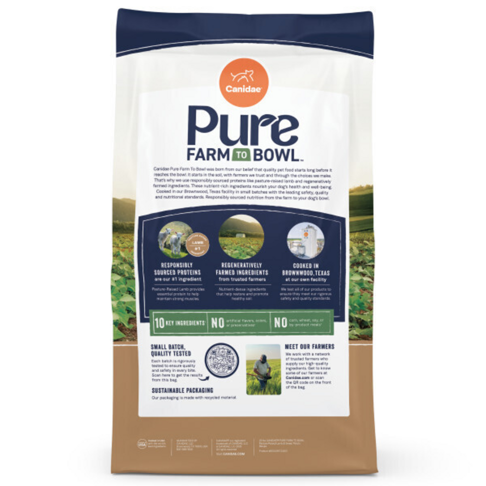 
                  
                    Canidae Pure Farm To Bowl Pasture-Raised Lamb & Sweet Potato Recipe Dog Food
                  
                