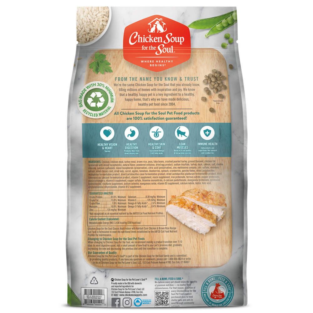 
                  
                    Chicken Soup For The Soul Indoor Recipe with Chicken & Brown Dry Cat Food
                  
                