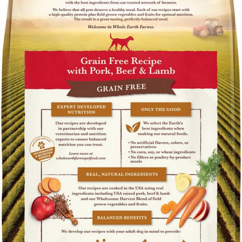 
                  
                    Whole Earth Farms Grain Free Recipe with Pork, Beef and Lamb Dry Dog Food
                  
                