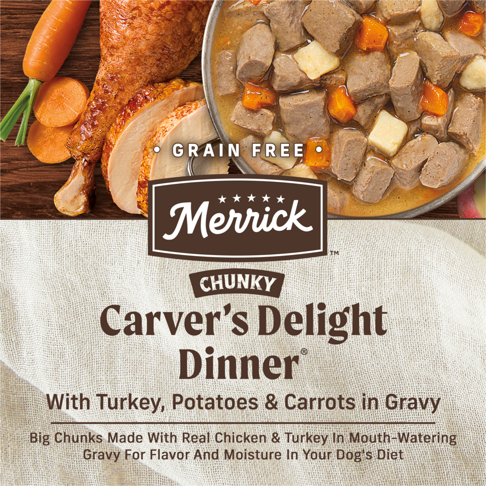 
                  
                    Merrick Grain Free Chunky Carvers Delight Dinner Canned Dog Food
                  
                