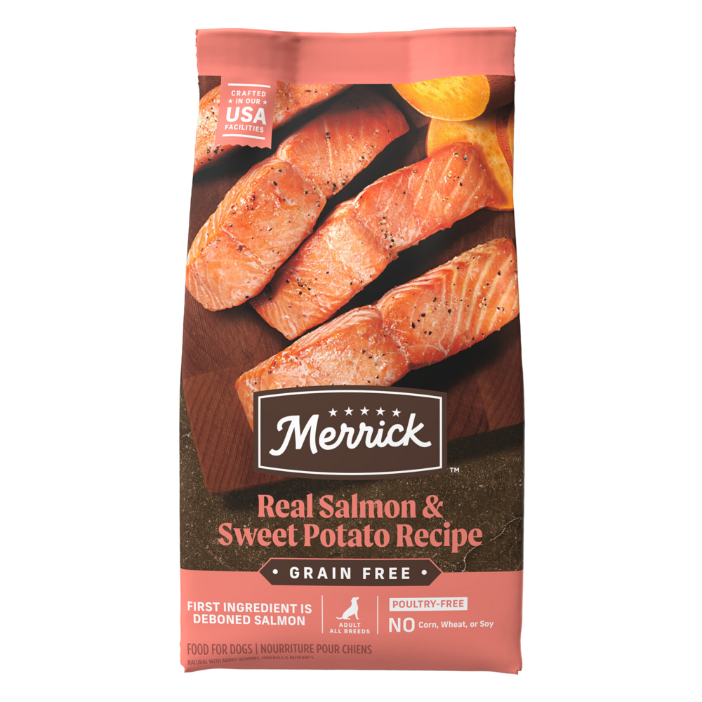 Merrick Premium Grain Free Dry Adult Dog Food Wholesome And Natural Kibble With Real Salmon And Sweet Potato