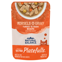 Load image into Gallery viewer, Natural Balance Original Ultra Platefulls Turkey &amp; Duck Recipe Morsels in Gravy Wet Cat Food Pouches