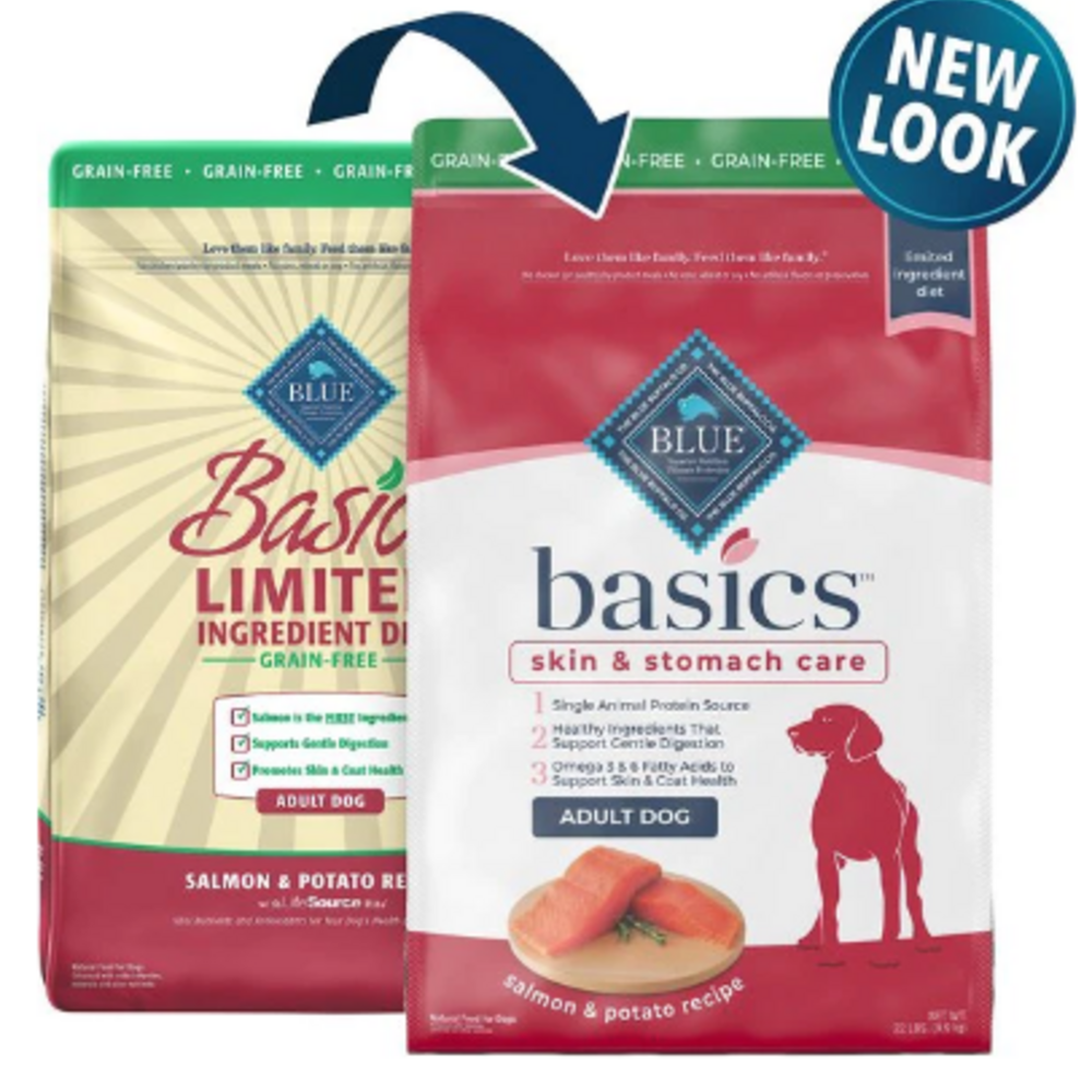 Blue Buffalo Basics Adult Skin & Stomach Care Grain-Free Salmon & Potato Recipe Dry Dog Food