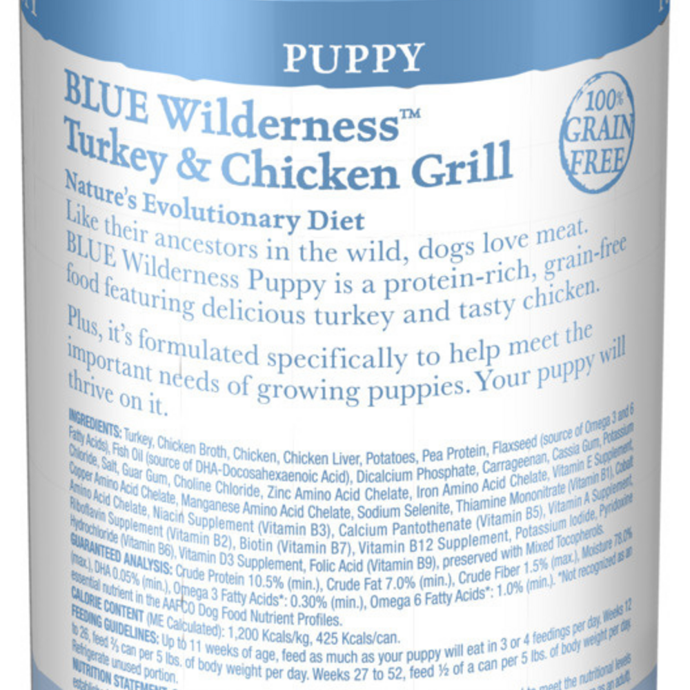 
                  
                    Blue Buffalo Wilderness High-Protein Grain-Free Turkey & Chicken Grill Puppy Canned Dog Food
                  
                