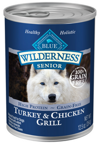 Blue Buffalo Wilderness High-Protein Grain-Free Turkey & Chicken Grill Senior Canned Dog Food