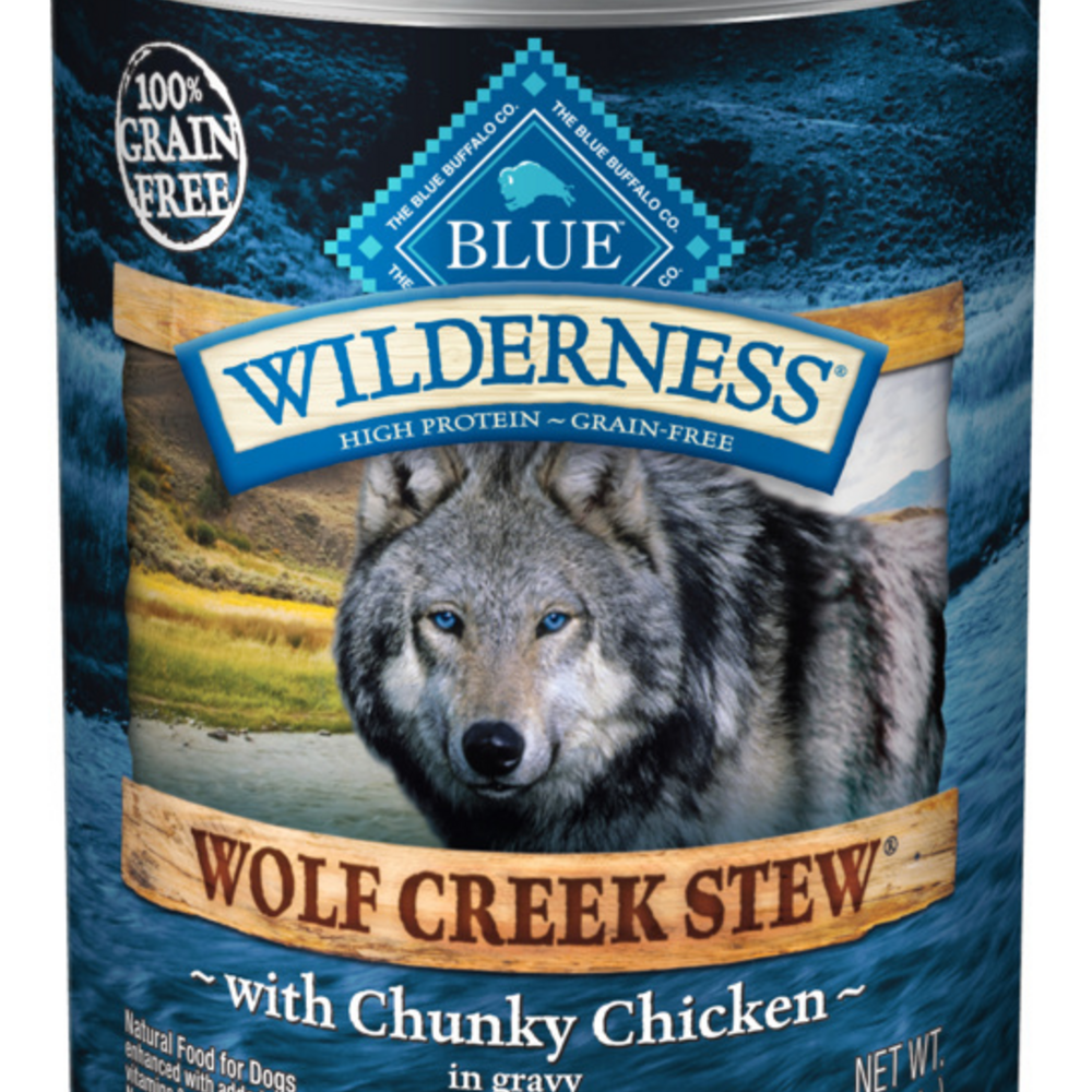 Blue Buffalo Wilderness Wolf Creek Stew Grain-Free Chunky Chicken Stew Adult Canned Dog Food