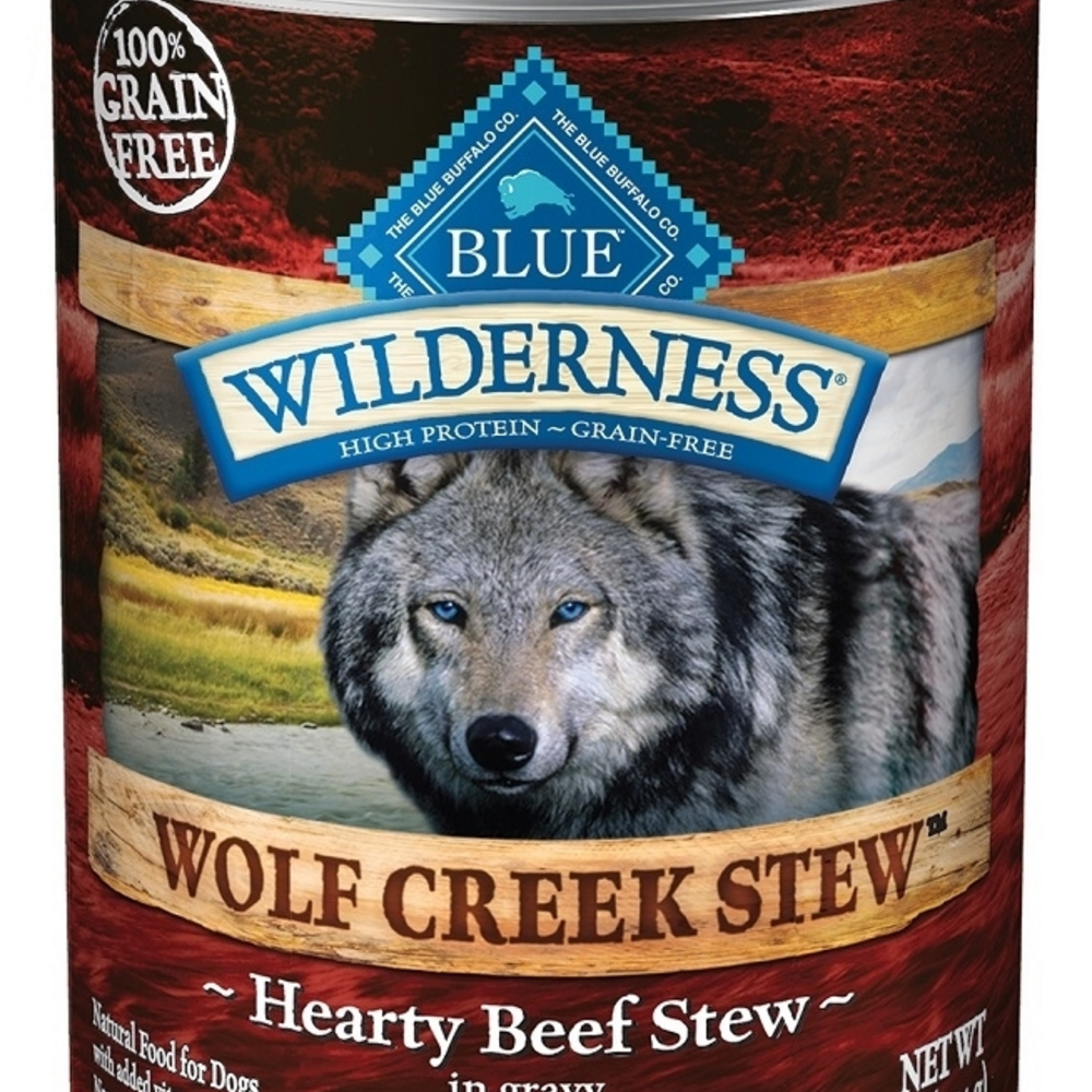 Blue Buffalo Wilderness Wolf Creek Stew Grain-Free Hearty Beef Stew Adult Canned Dog Food