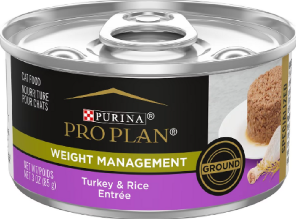 Purina Pro Plan Adult Weight Management Turkey & Rice Entree Ground Canned Cat Food