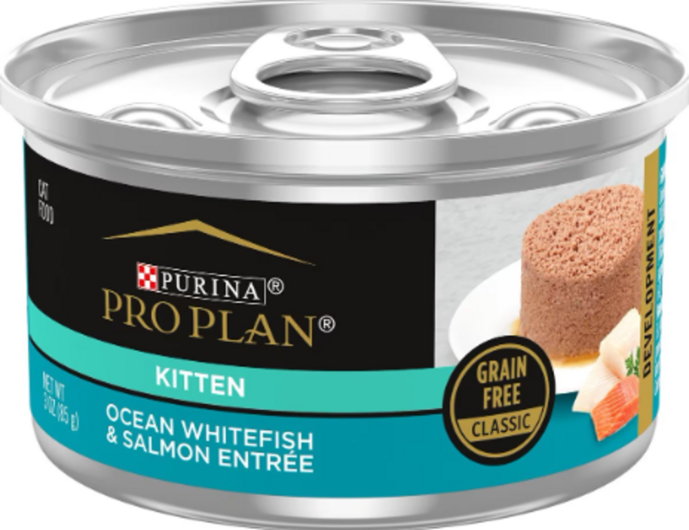 Purina Pro Plan Focus Kitten Ocean Whitefish and Tuna Entree Flaked Canned Cat Food