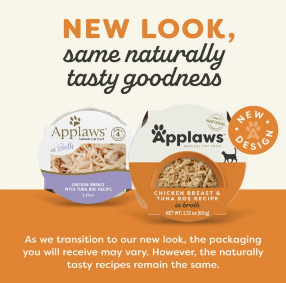 Applaws Natural Chicken Breast with Tuna Roe in Broth Can Cat Food