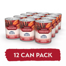 Load image into Gallery viewer, Natural Balance Limited Ingredient Reserve Bison &amp; Sweet Potato Recipe Wet Canned Dog Food