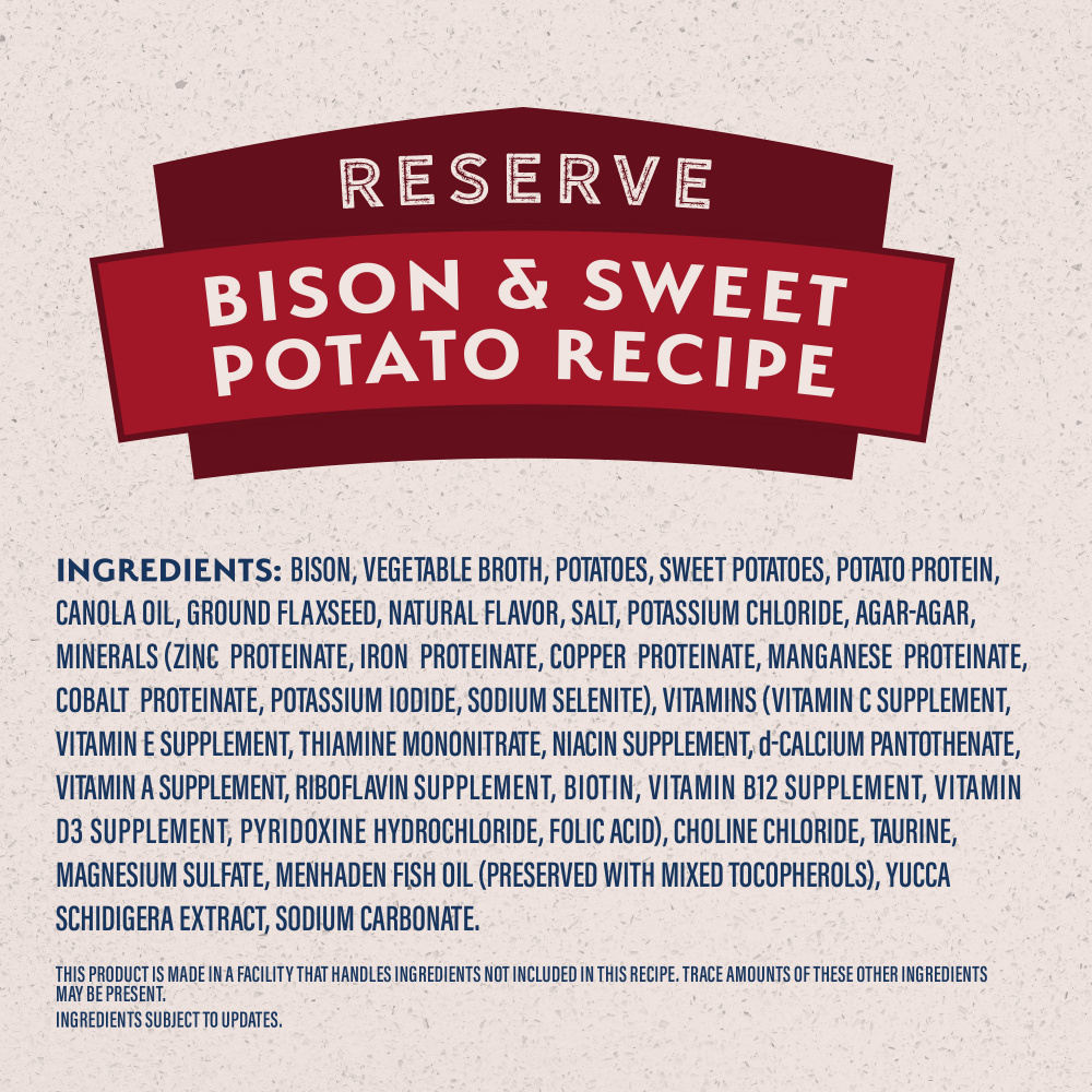 
                  
                    Natural Balance Limited Ingredient Reserve Bison & Sweet Potato Recipe Wet Canned Dog Food
                  
                