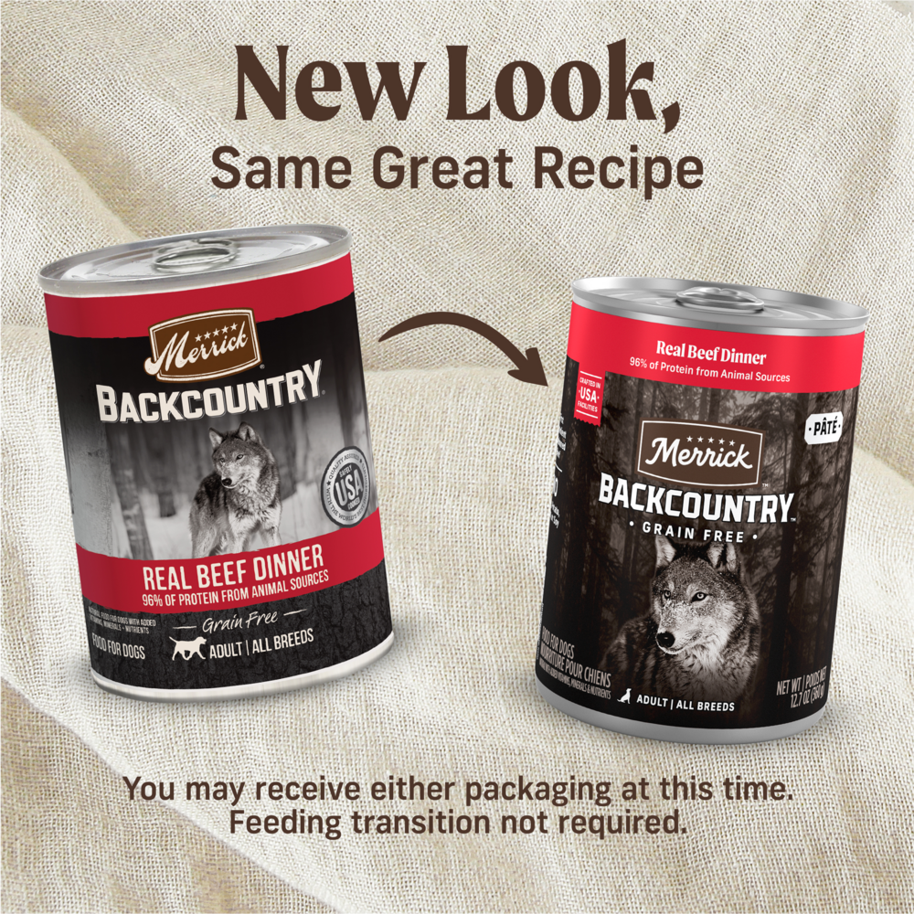 Merrick Backcountry Grain Free 96% Beef Recipe Canned Dog Food