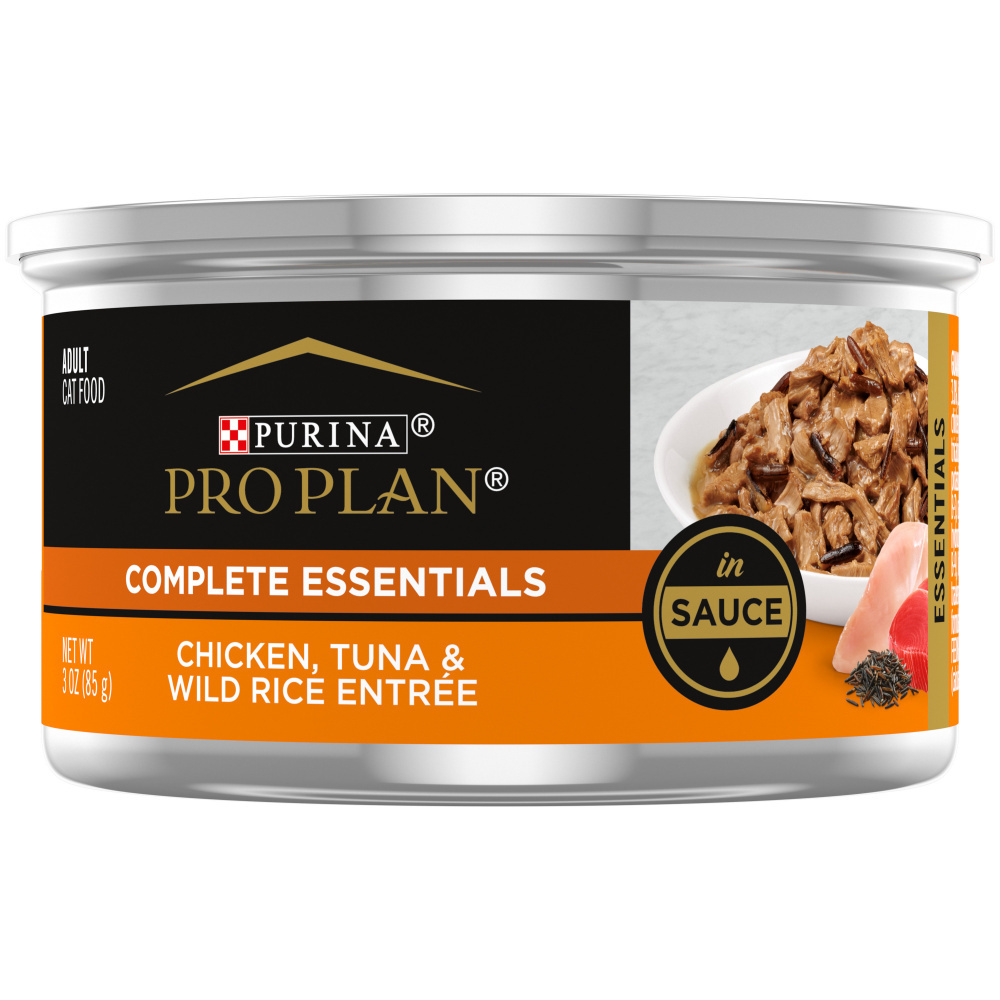 
                  
                    Purina Pro Plan Complete Essentials Adult Chicken, Tuna & Wild Rice in Sauce Entree Canned Cat Food
                  
                