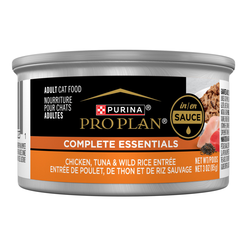 Purina Pro Plan Complete Essentials Chicken Tuna and Wild Rice in Sauce Wet Cat Food