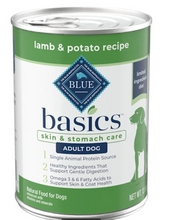 Load image into Gallery viewer, Blue Buffalo Basics Skin &amp; Stomach Care Grain-Free Lamb &amp; Potato Adult Canned Dog Food