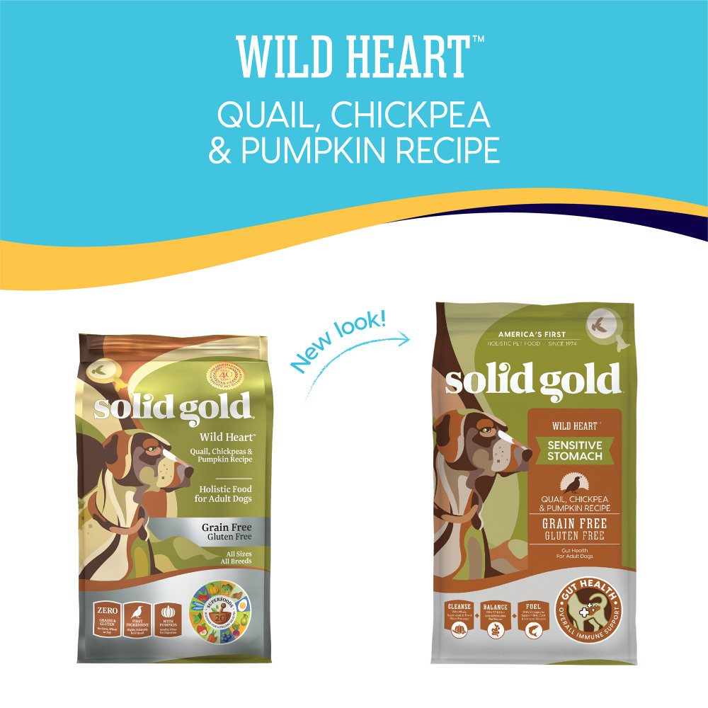 
                  
                    Solid Gold Wild Heart Adult Quail, Chickpeas and Pumpkin Recipe Dry Dog Food
                  
                