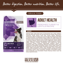 Load image into Gallery viewer, Holistic Select Natural Grain Free Adult Health Deboned Turkey and Lentils Dry Dog Food