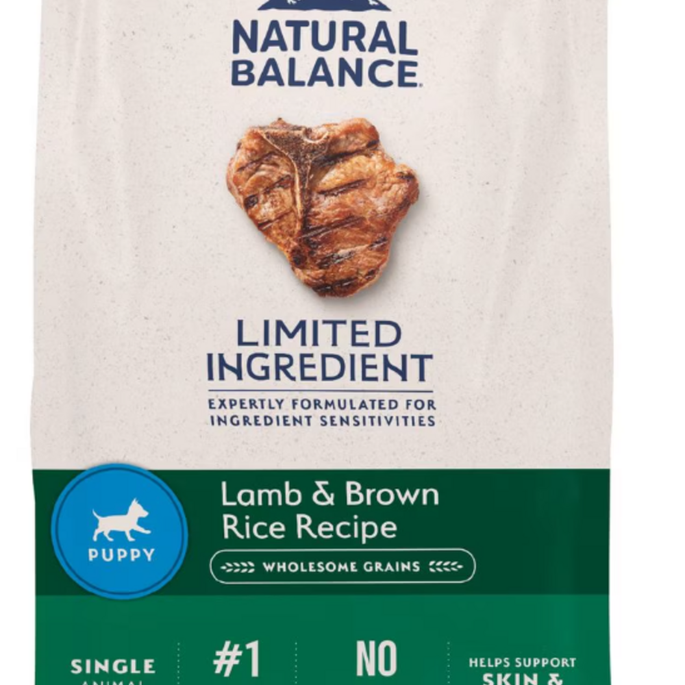 Natural Balance Limited Ingredient Lamb & Brown Rice Puppy Recipe Dry Dog Food