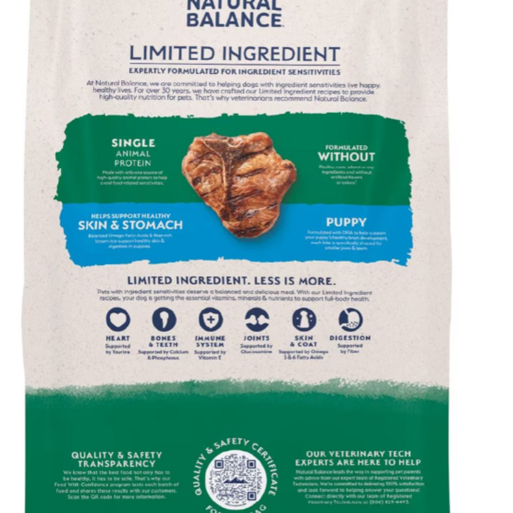 
                  
                    Natural Balance Limited Ingredient Lamb & Brown Rice Puppy Recipe Dry Dog Food
                  
                