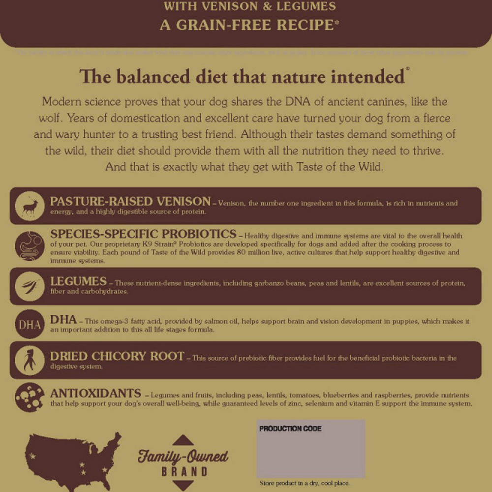 
                  
                    Taste Of The Wild Grain Free Pine Forest Recipe Dry Dog Food
                  
                