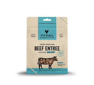 Vital Essentials Freeze Dried Grain Free Beef Mini Nibs Entree for Dogs Food