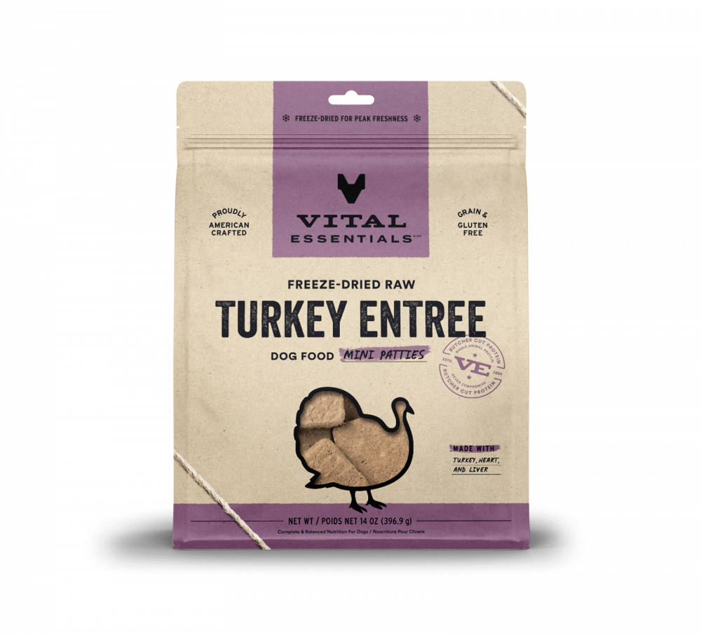 
                  
                    Vital Essentials Freeze Dried Grain Free Turkey Mini Patties Entree for Dogs Food
                  
                