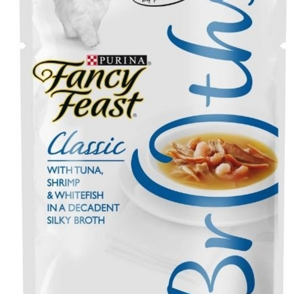 Fancy Feast Classic Broths with Tuna, Shrimp & Whitefish Cat Food Pouches