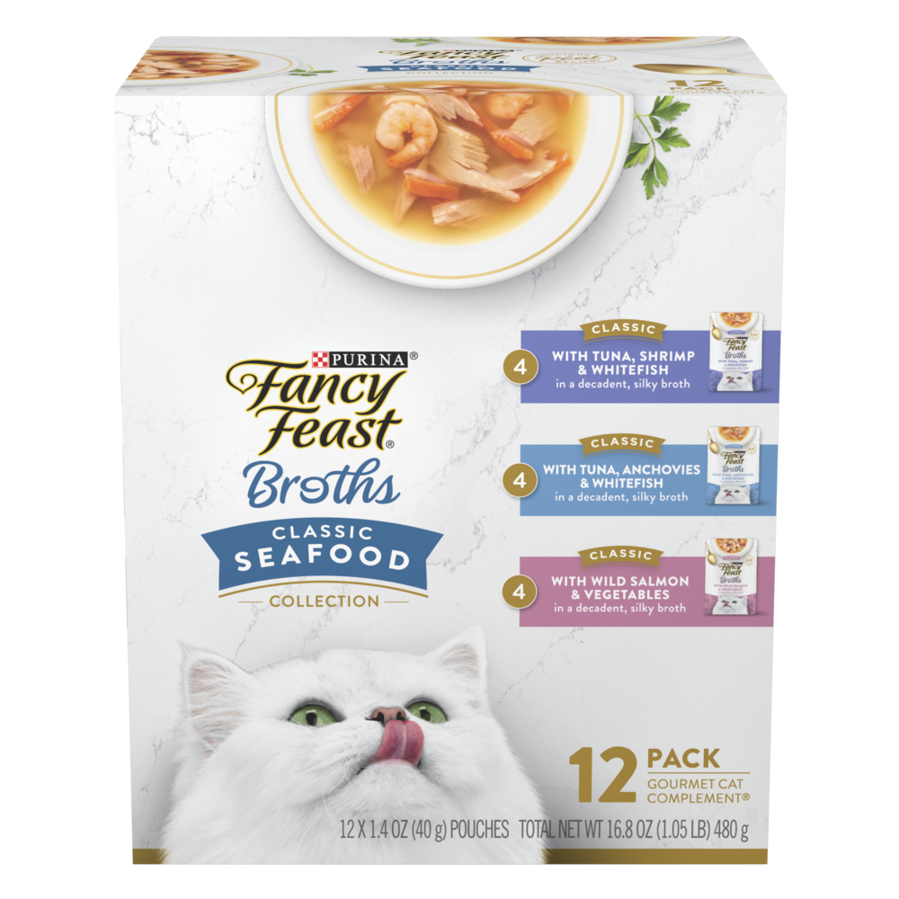 Purina Fancy Feast Classic Broths Variety Pack Wet Cat Food