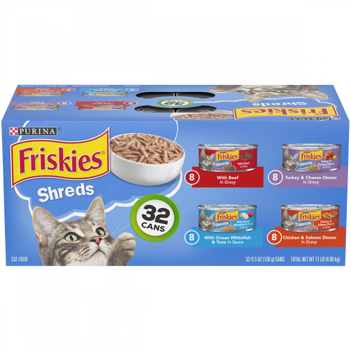 Friskies Shreds Variety Pack Canned Cat Food