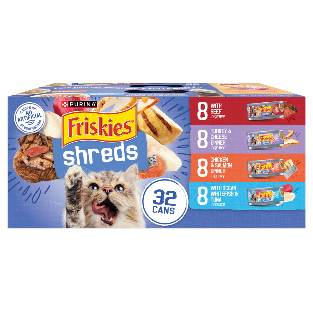 Friskies Shreds Variety Pack Canned Cat Food