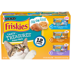 Friskies Tasty Treasures Variety Pack Canned Cat Food