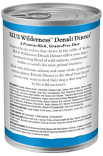 Load image into Gallery viewer, Blue Buffalo Wilderness Grain Free Denali Dinner with Salmon, Venison &amp; Halibut Canned Dog Food