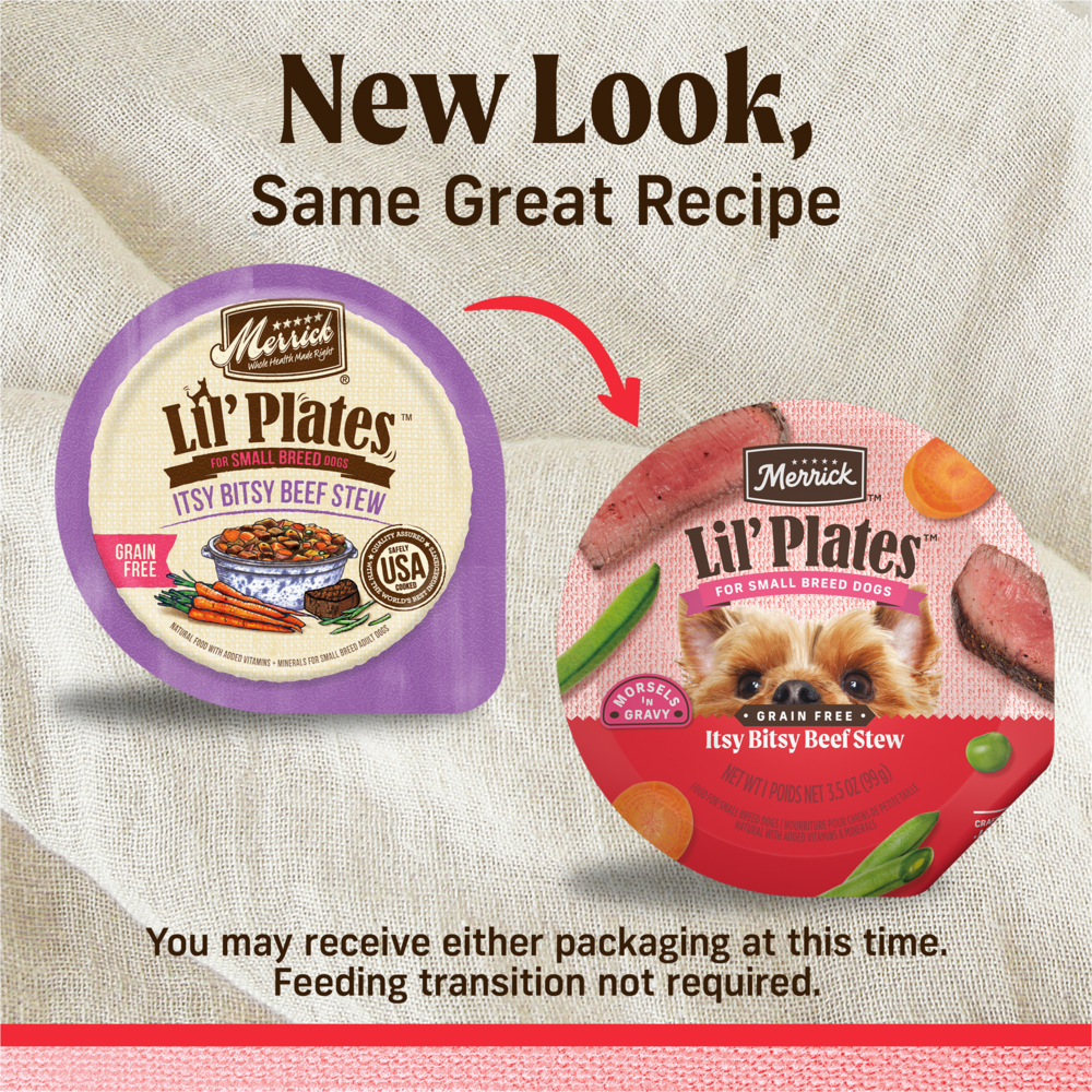 Merrick Lil' Plates Adult Small Breed Grain Free Itsy Bitsy Beef Stew Canned Dog Food
