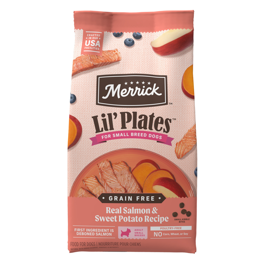 
                  
                    Merrick Lil Plates Small Breed Dog Food Grain Free Real Salmon & Sweet Potato Recipe Small Dog Food
                  
                