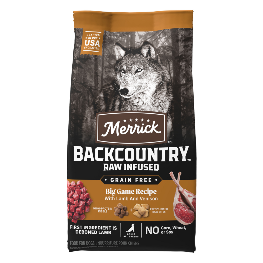 
                  
                    Merrick Backcountry Raw Infused Grain Free Big Game Recipe Freeze Dried Dog Food
                  
                