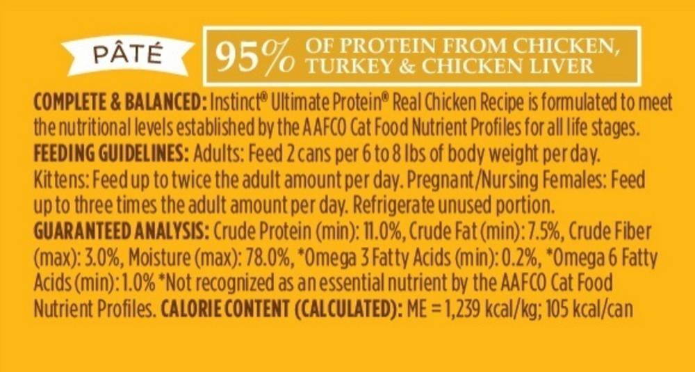 
                  
                    Instinct Ultimate Protein Grain Free Chicken Formula Canned Cat Food
                  
                