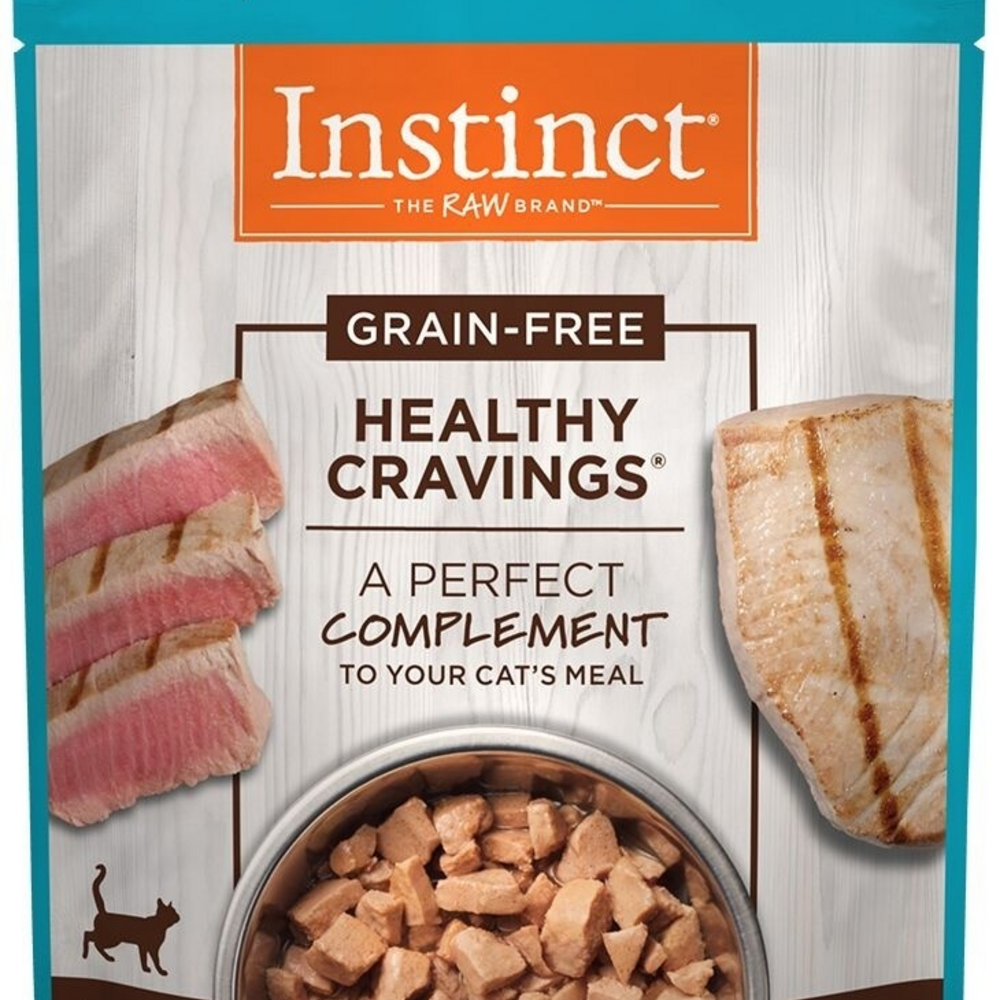 Instinct Healthy Cravings Grain Free Tender Tuna Recipe Meal Topper Pouches for Cats