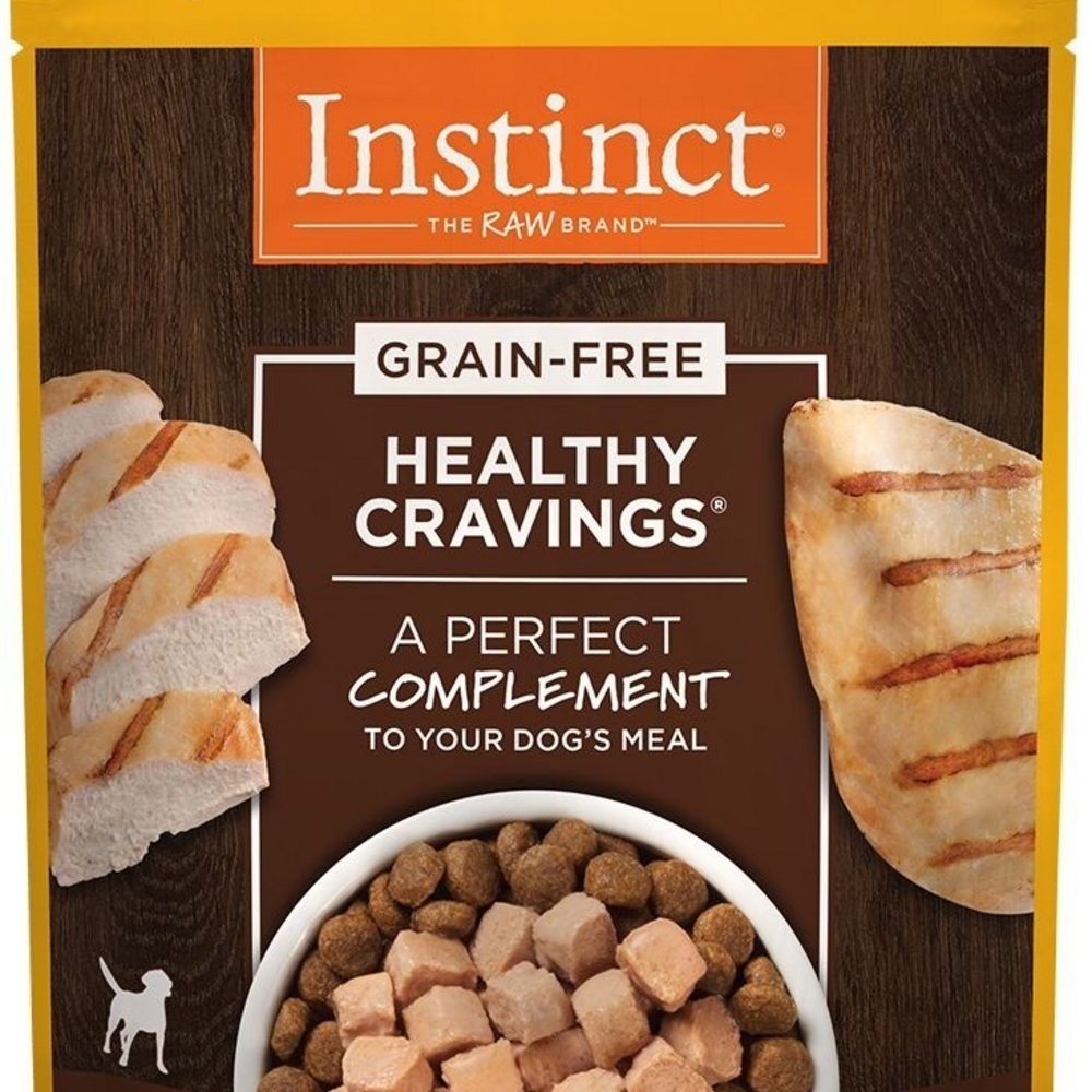 Instinct Healthy Cravings Grain Free Tender Chicken Recipe Meal Topper Pouches for Dogs