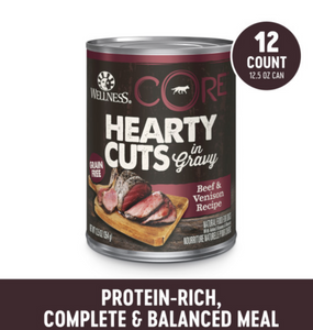 Wellness CORE Natural Grain Free Hearty Cuts Beef and Venison Canned Dog Food