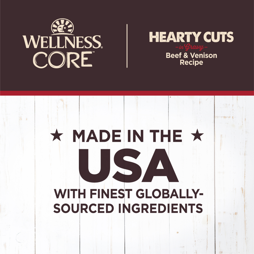 
                  
                    Wellness CORE Natural Grain Free Hearty Cuts Beef and Venison Canned Dog Food
                  
                