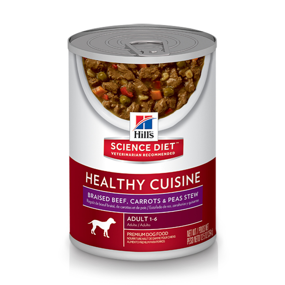 Hill's Science Diet Healthy Cuisine Adult Braised Beef, Carrots, & Peas Stew Canned Dog Food