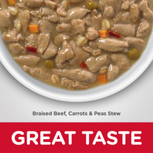 Load image into Gallery viewer, Hill&#39;s Science Diet Healthy Cuisine Adult Braised Beef, Carrots, &amp; Peas Stew Canned Dog Food