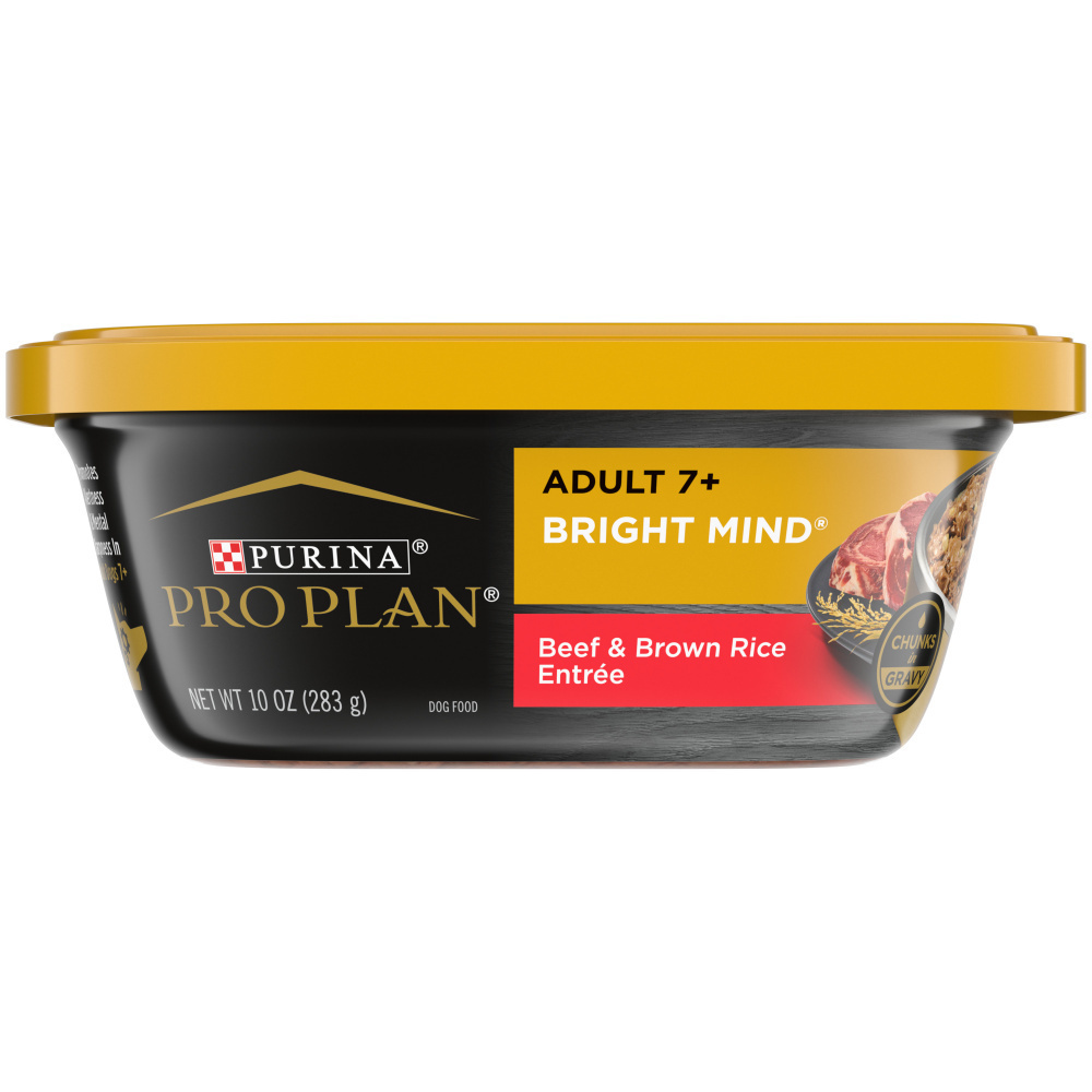 
                  
                    Purina Pro Plan Bright Mind Adult 7+ Beef and Brown Rice Entree Dog Food Tray
                  
                