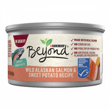 Load image into Gallery viewer, Purina Beyond Grain-Free Wild Alaskan Salmon &amp; Sweet Potato Recipe in Gravy Canned Cat Food